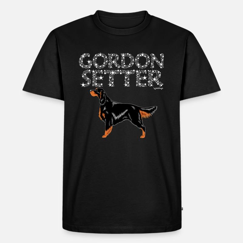Gordon Setter Bling - T-shirt Premium bio Homme - noir