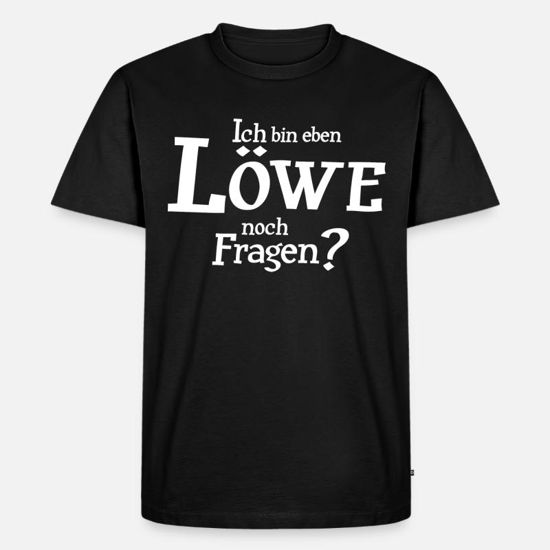 Sternzeichen Löwe - Männer Premium Bio T-Shirt - Schwarz