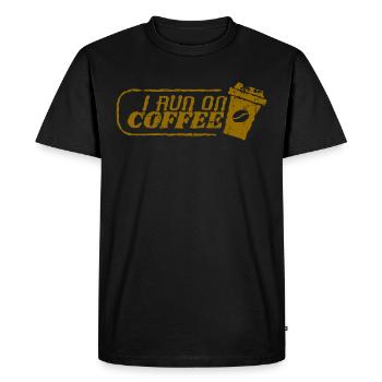 Je carbure au café - T-shirt Premium bio Homme - noir - Devant - Nico (187cm)