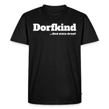 Village enfant et fier de l’être - T-shirt Premium bio Homme - noir - Devant - Nico (187cm)