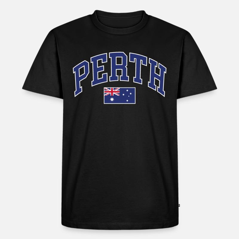 Perth - Männer Premium Bio T-Shirt - Schwarz