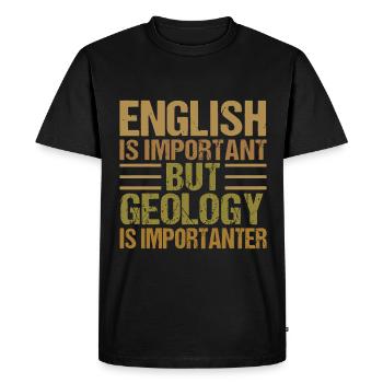 Géologie Roche - T-shirt Premium bio Homme - noir - Devant - Nico (187cm)