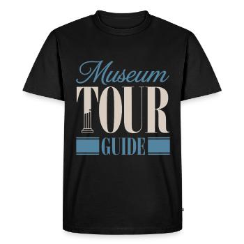 Musée - T-shirt Premium bio Homme - noir - Devant - Nico (187cm)
