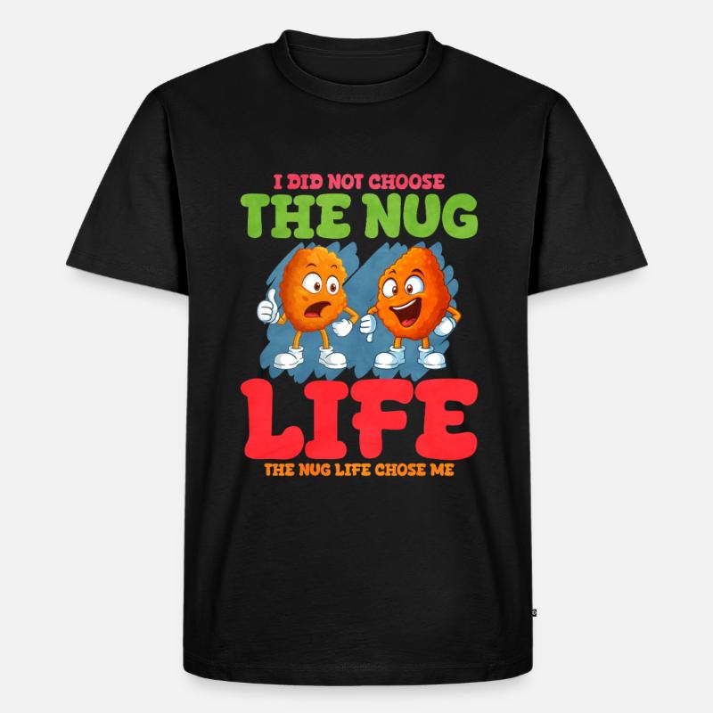 Chicken Nugget - Männer Premium Bio T-Shirt - Schwarz