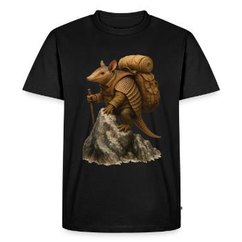 Armadillo Armadillo Randonnée - T-shirt Premium bio Homme - noir - Devant - Nico (187cm)