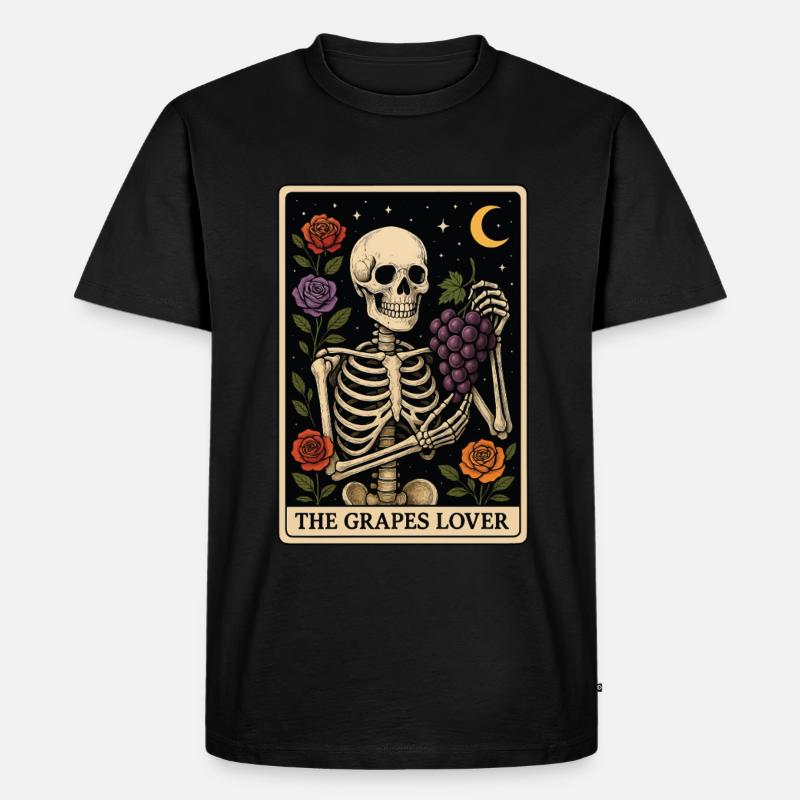 Traube Tarot - Männer Premium Bio T-Shirt - Schwarz