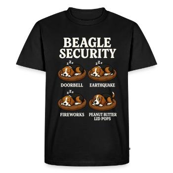 Beagle - T-shirt Premium bio Homme - noir - Devant - Nico (187cm)