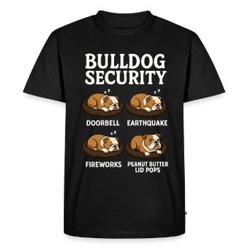 Bouledogue - T-shirt Premium bio Homme - noir - Devant - Nico (187cm)
