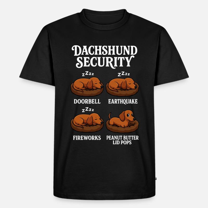 Dackel - Männer Premium Bio T-Shirt - Schwarz