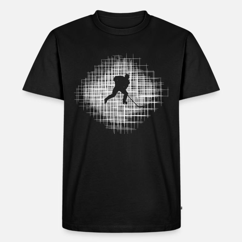 Eishockey - Männer Premium Bio T-Shirt - Schwarz