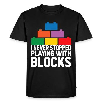 Brick Builder Brick Building Master Builder - Men's Premium Organic T-Shirt - black - Front - Nico (187cm)
