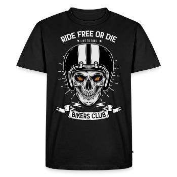 Motard de légende cadeau homme passion moto - T-shirt Premium bio Homme - noir - Devant - Nico (187cm)
