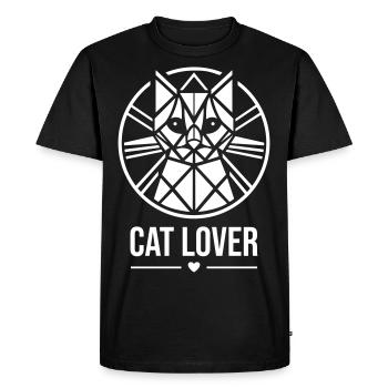 Catlover Cat Lover Design - Men's Premium Organic T-Shirt - black - Front - Nico (187cm)