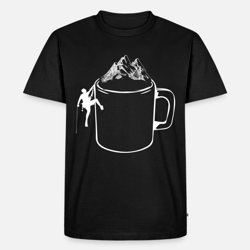 Berg - Klettern - (12) - Männer Premium Bio T-Shirt - Schwarz