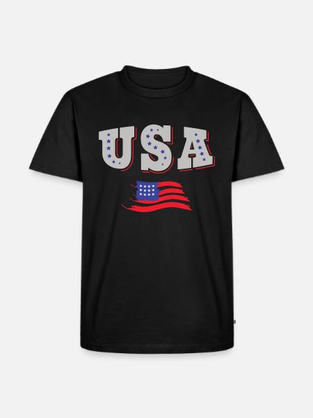 USA Soccer Jersey Drapeau américain - T-shirt Premium bio Homme - noir
