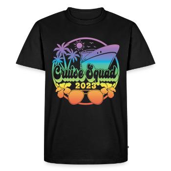 Cruise Squad 2023 Croisière Famille Amis Vacances - T-shirt Premium bio Homme - noir - Devant - Nico (187cm)