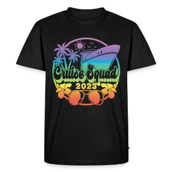 Cruise Squad 2023 Croisière Famille Amis Vacances - T-shirt Premium bio Homme - noir - Devant - Nico (187cm)