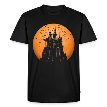 Creepy Castle & Spooky Moon Halloween Costume Cadeau - T-shirt Premium bio Homme - noir - Devant - Nico (187cm)