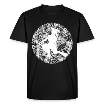 Spooky Spider Web Witchcraft Broomstick Halloween - T-shirt Premium bio Homme - noir - Devant - Nico (187cm)