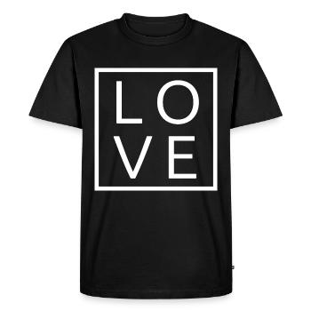 Cool Awesome Love Square Gift Men Women & Kids - Men's Premium Organic T-Shirt - black - Front - Nico (187cm)