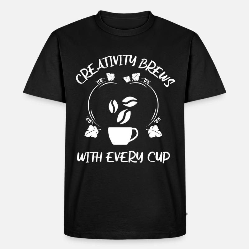 Kaffee Espresso Käffchen - Männer Premium Bio T-Shirt - Schwarz