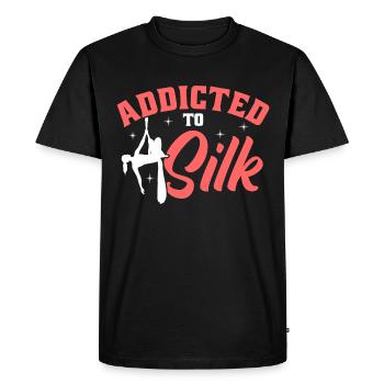 Aerial Silk / Aerial Yoga / Aerial Acrobatics Designs - Men's Premium Organic T-Shirt - black - Front - Nico (187cm)