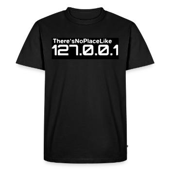 geek - T-shirt Premium bio Homme - noir - Devant - Nico (187cm)