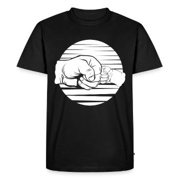 Bonne première fête des pères Père Bébé Faust - T-shirt Premium bio Homme - noir - Devant - Nico (187cm)