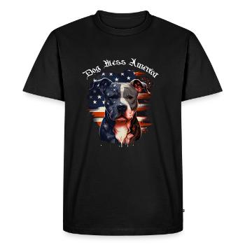 Dog Bless America - T-shirt Premium bio Homme - noir - Devant - Nico (187cm)