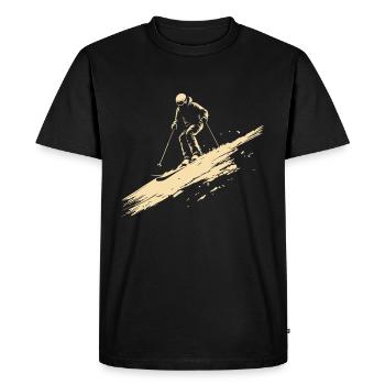 Ski Skiing Winter sports vintage - Men's Premium Organic T-Shirt - black - Front - Nico (187cm)