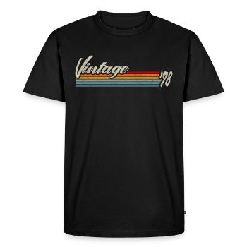 Vintage Since 1978 Cadeau pour le 43e anniversaire - T-shirt Premium bio Homme - noir - Devant - Nico (187cm)