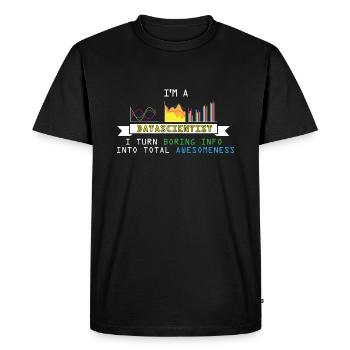 Data Analyst Office Office Computer Job - Men's Premium Organic T-Shirt - black - Front - Nico (187cm)