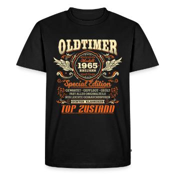 Oldtimer Baujahr 1965 Jahrgang Geburtstag Geschenk - Männer Premium Bio T-Shirt - Schwarz - Vorne - Nico (187cm)