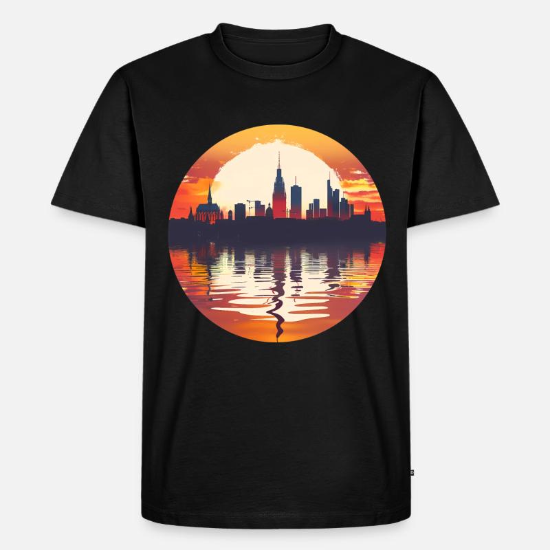 Gieben Skyline - Männer Premium Bio T-Shirt - Schwarz