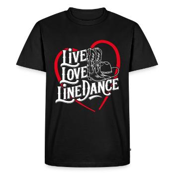 Vie Amour Danse en ligne Danse Sport - T-shirt Premium bio Homme - noir - Devant - Nico (187cm)