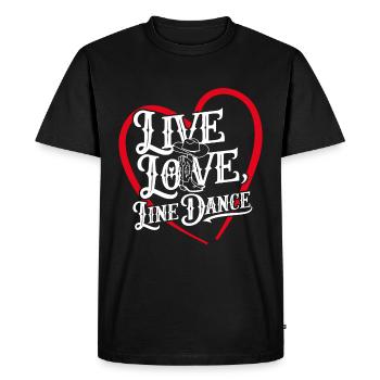 Vie Amour Danse en ligne Danse Sport - T-shirt Premium bio Homme - noir - Devant - Nico (187cm)