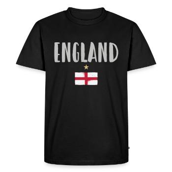 Maillot de football de l’Angleterre Drapeau anglais - T-shirt Premium bio Homme - noir - Devant - Nico (187cm)