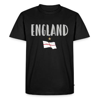 Maillot de football de l’Angleterre Drapeau anglais - T-shirt Premium bio Homme - noir - Devant - Nico (187cm)