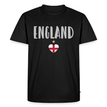 Maillot de football de l’Angleterre Drapeau anglais - T-shirt Premium bio Homme - noir - Devant - Nico (187cm)