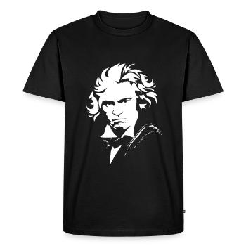Ludwig Portrait Année du 250ème anniversaire - T-shirt Premium bio Homme - noir - Devant - Nico (187cm)