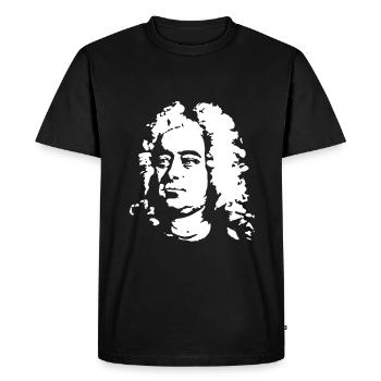 Portrait de Georg Friedrich Haendel - T-shirt Premium bio Homme - noir - Devant - Nico (187cm)