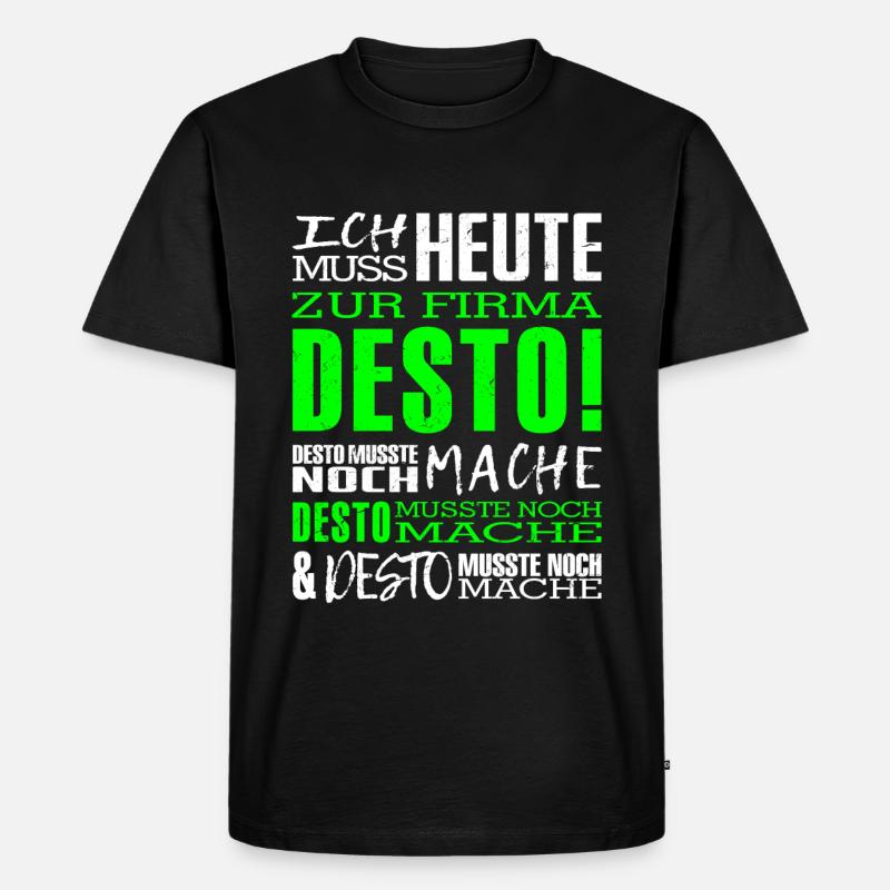 Firma Desto - Männer Premium Bio T-Shirt - Schwarz