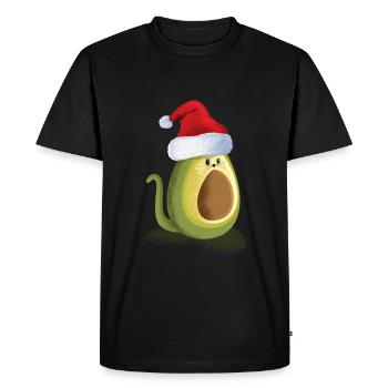 Noël laid Noël hiver avocat chat - T-shirt Premium bio Homme - noir - Devant - Nico (187cm)