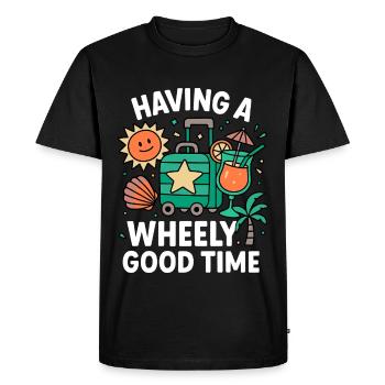Wheely Good Time Holiday Design - Men's Premium Organic T-Shirt - black - Front - Nico (187cm)