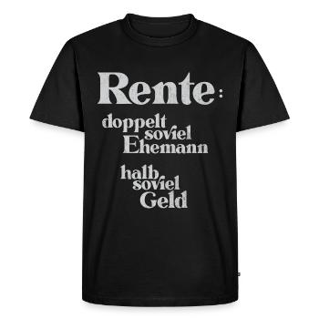 Rente Pension Lustig - Männer Premium Bio T-Shirt - Schwarz - Vorne - Nico (187cm)
