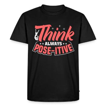 Aerial Silk / Aerial Yoga / Aerial Acrobatics Designs - Men's Premium Organic T-Shirt - black - Front - Nico (187cm)