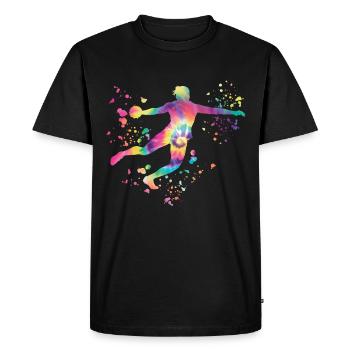 Discus thrower Colorsplash discus throw - Men's Premium Organic T-Shirt - black - Front - Nico (187cm)