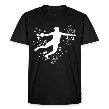 Lanceur de disque Lancer de disque Colorsplash - T-shirt Premium bio Homme - noir - Devant - Nico (187cm)