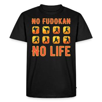 No Fudokan no Life le T-shirt de karaté cool - T-shirt Premium bio Homme - noir - Devant - Nico (187cm)