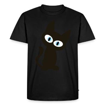 Black Cat - Little Kitten T-Shirt - Men's Premium Organic T-Shirt - black - Front - Nico (187cm)